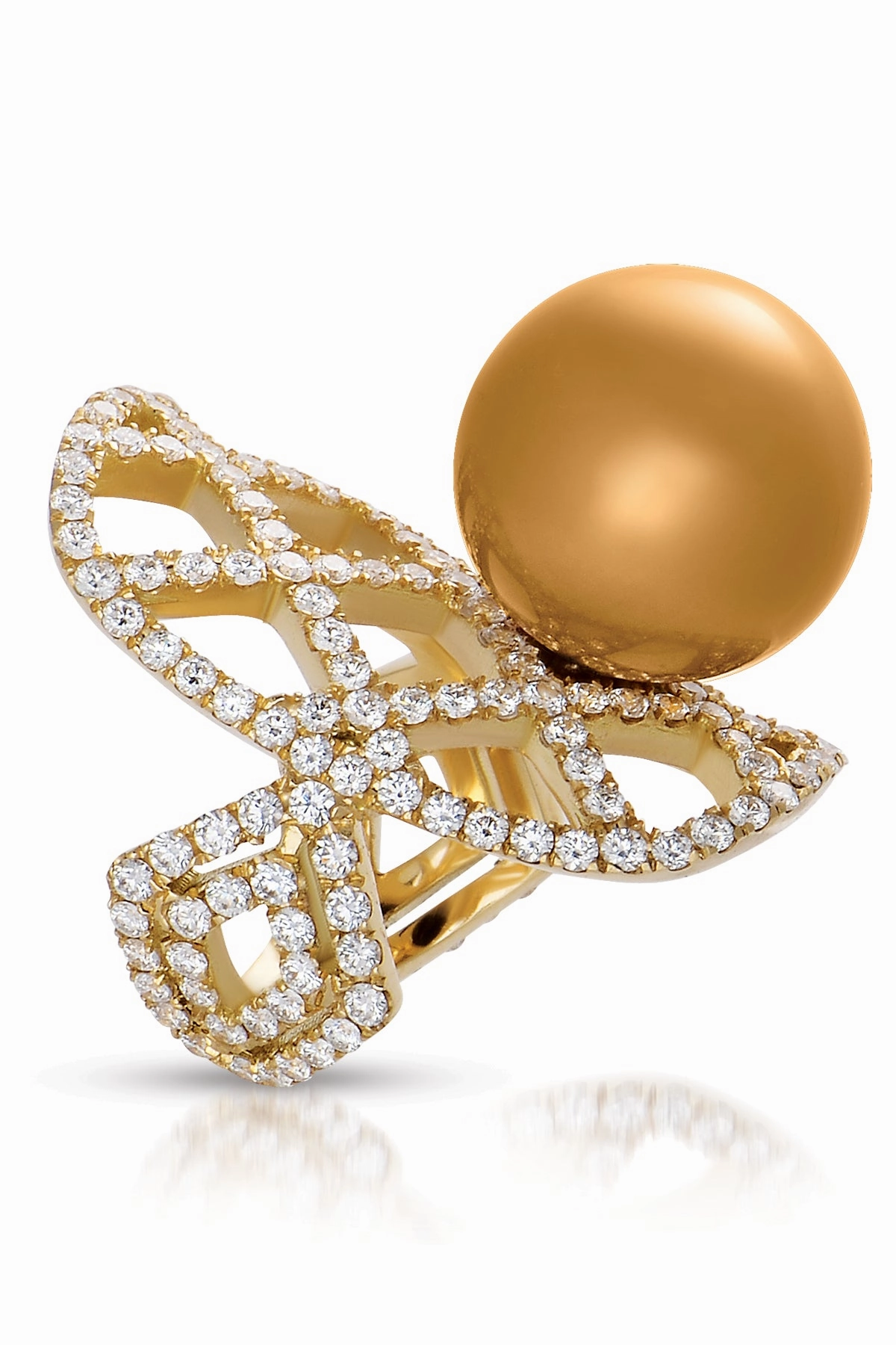 Alice K Golden Pearl Ring