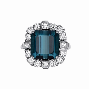 Alice K Indicolite Tourmaline Ring