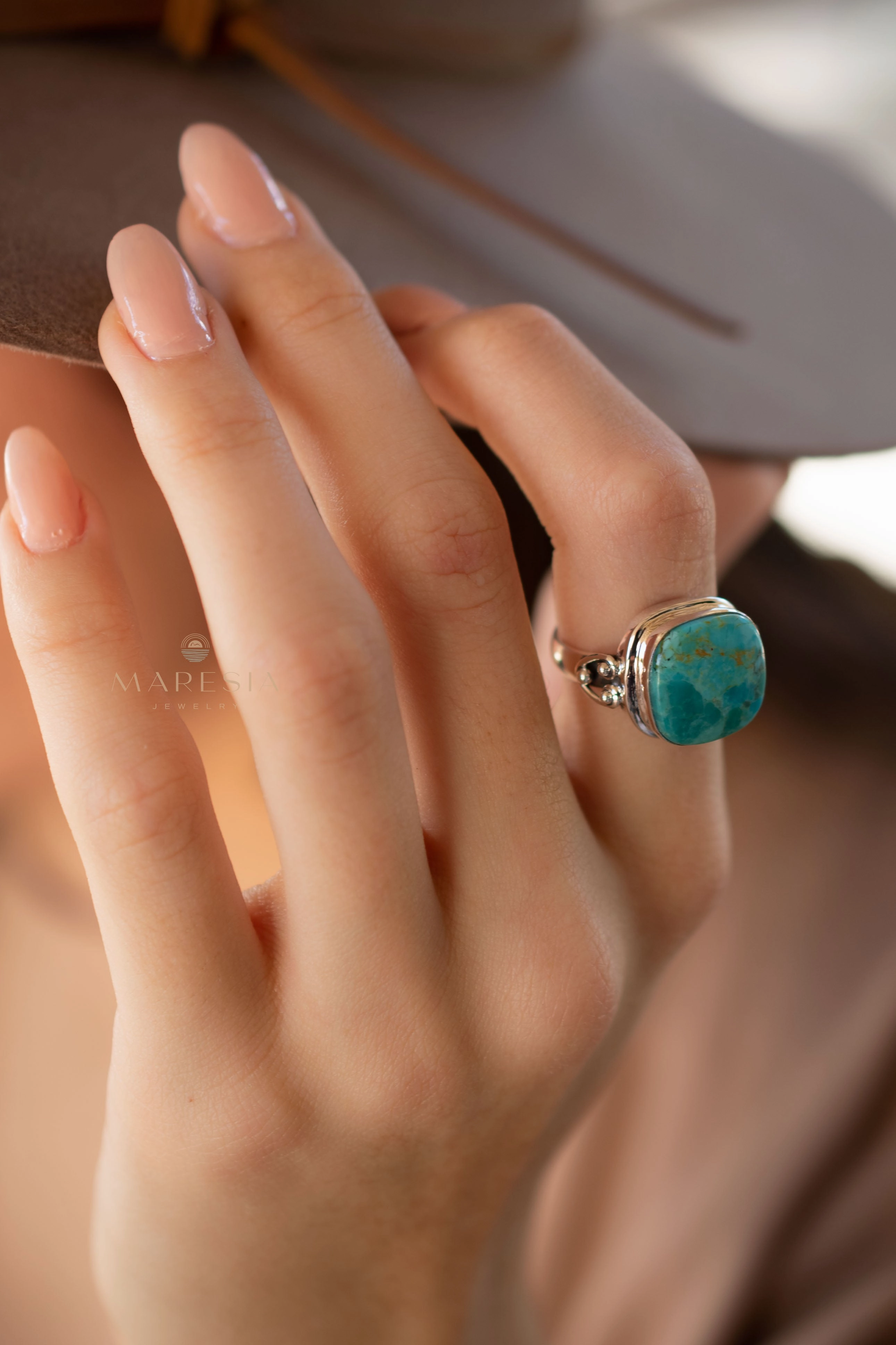Alice Ring ~ Turquoise ~ Sterling Silver 925 ~ MR259