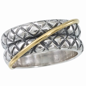 Alisa Sterling Silver and 18k Ring