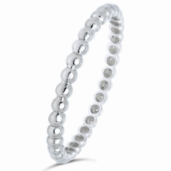 Alliance boules 2 mm en or blanc 18 carats