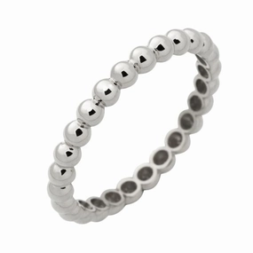 Alliance boules en or blanc 18 carats