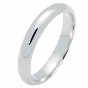 Alliance demi - jonc 4mm en or blanc 18 carats
