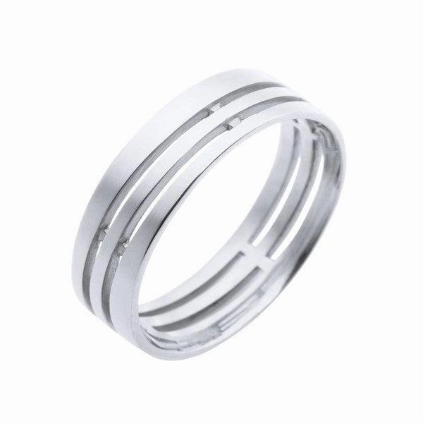 Alliance en or blanc 18 carats ajour??e