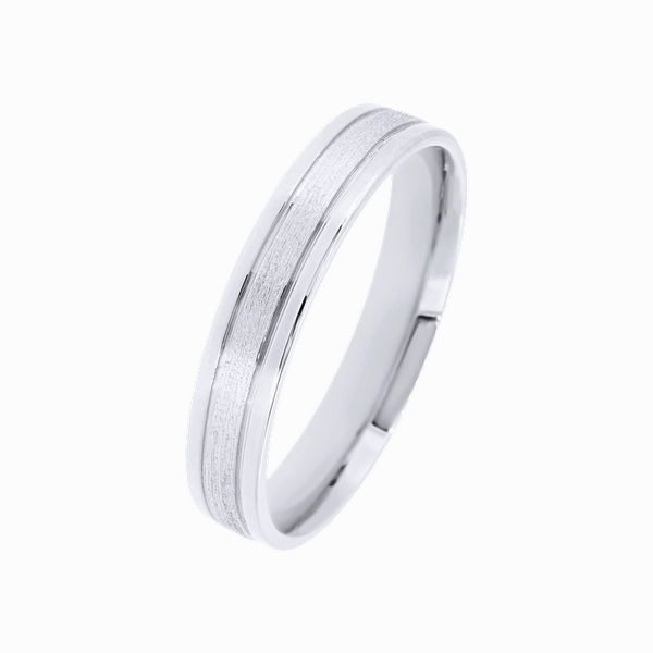 Alliance en or blanc satin??e