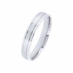 Alliance en or blanc satin??e