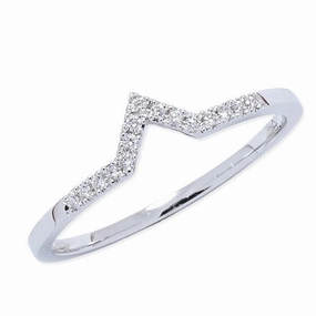 Alliance en or blanc sertie de diamants