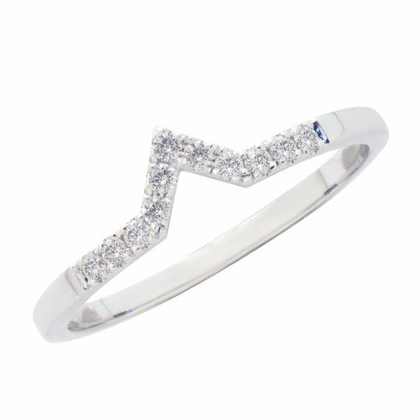 Alliance en or blanc sertie de diamants