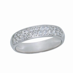 Alliance en or blanc sertie de diamants
