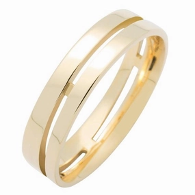 Alliance en or jaune 18 carats ajour??e