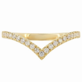 Alliance en or jaune sertie de diamants