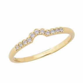 Alliance en or jaune sertie de diamants
