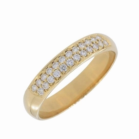 Alliance en or jaune sertie de diamants