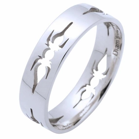 Alliance fl???che faiti???re en or blanc 18 carats
