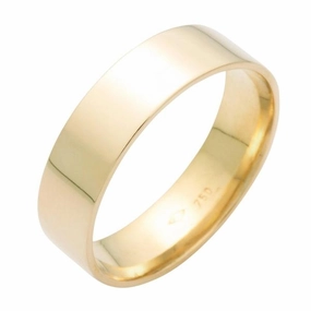 Alliance ruban 6mm en or jaune 18 carats
