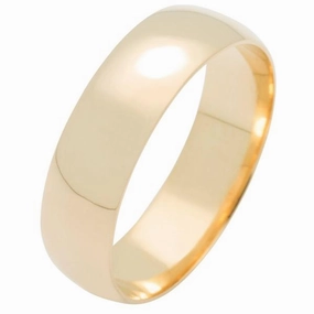 Alliance ruban bomb?? en or jaune 18 carats : largeur 6 mm