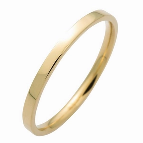 Alliance ruban en or jaune : largeur 2 mm