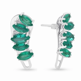 Althea Climber Earrings - WG