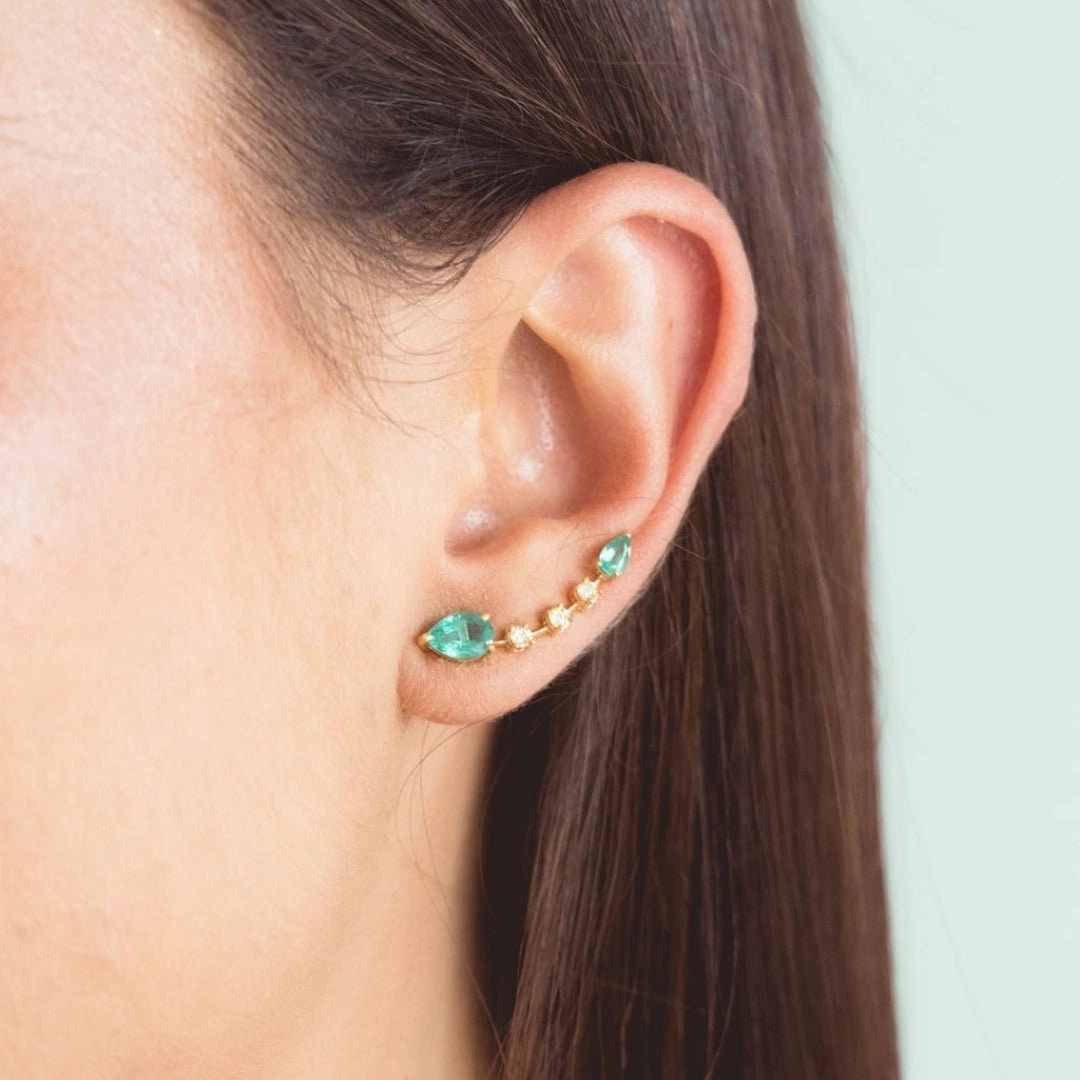 Amara Climber Earrings - WG