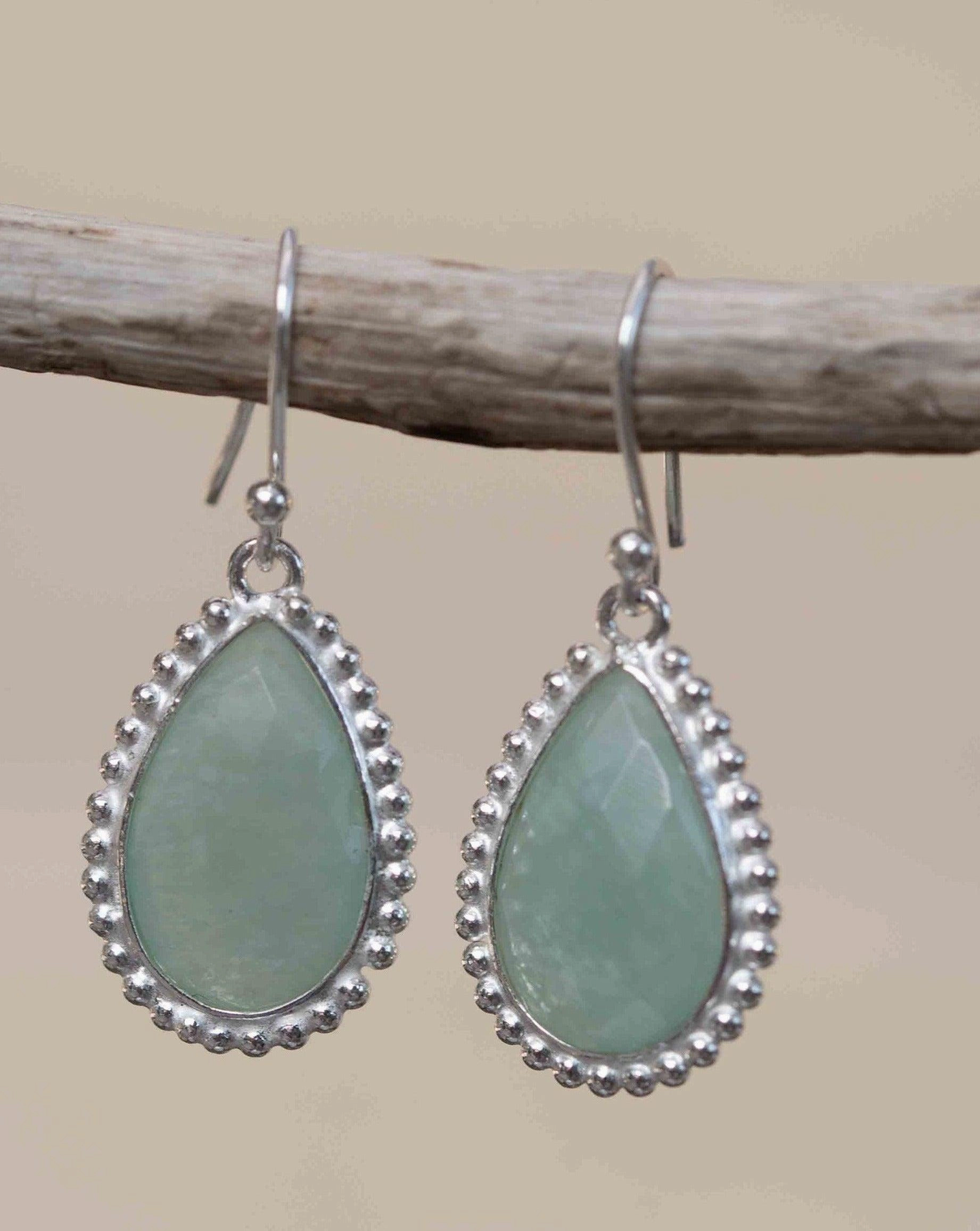 Amazonite Earrings ~ Sterling Silver 925 ~ME196