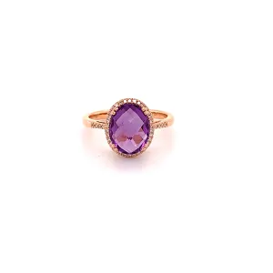 Amethyst and Rose Gold Ring