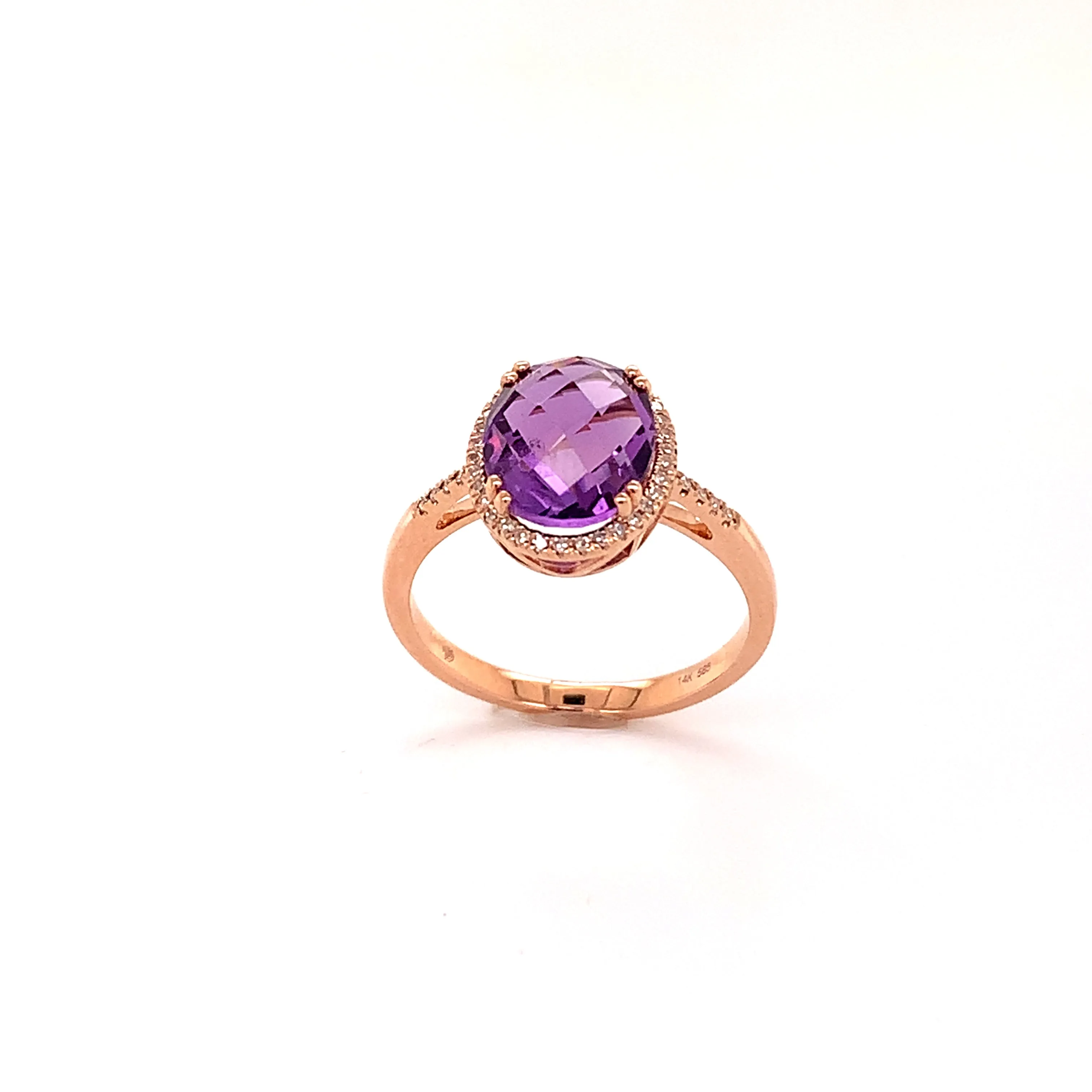 Amethyst and Rose Gold Ring