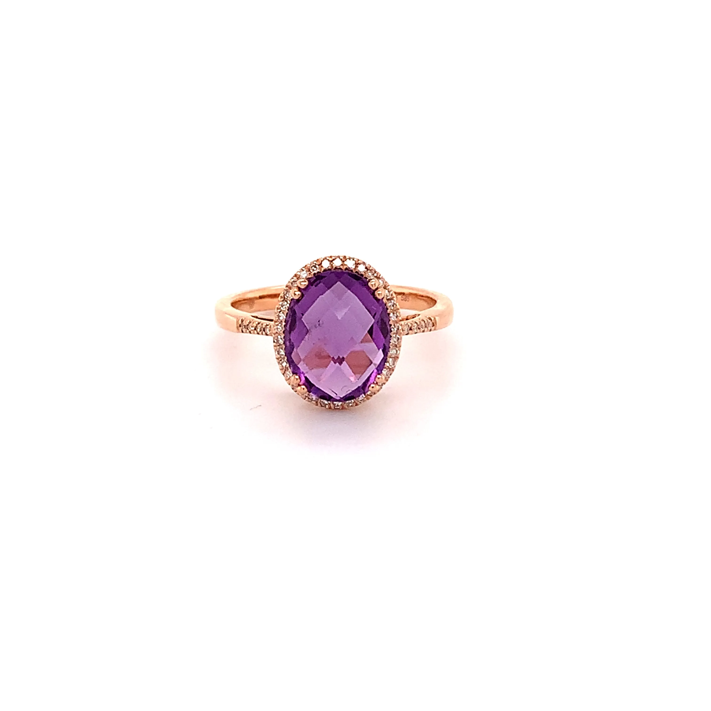 Amethyst and Rose Gold Ring