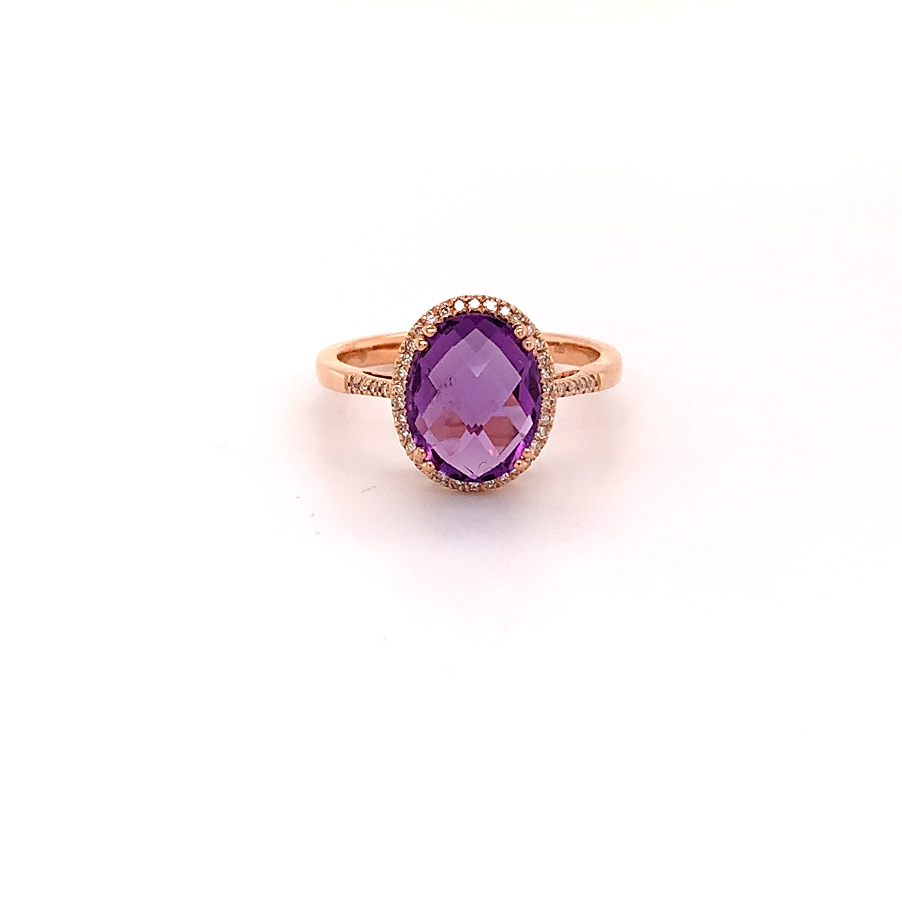 Amethyst and Rose Gold Ring