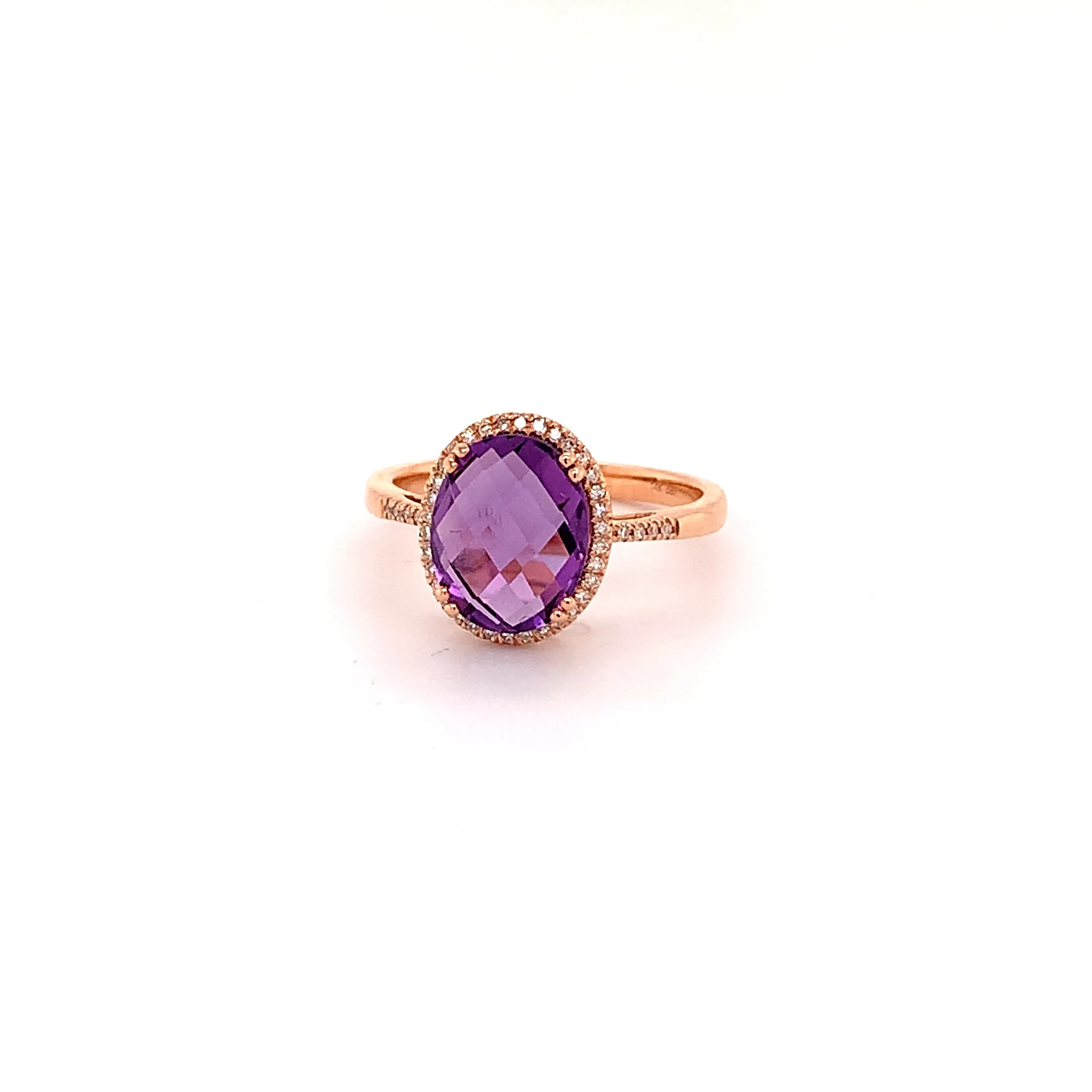 Amethyst and Rose Gold Ring