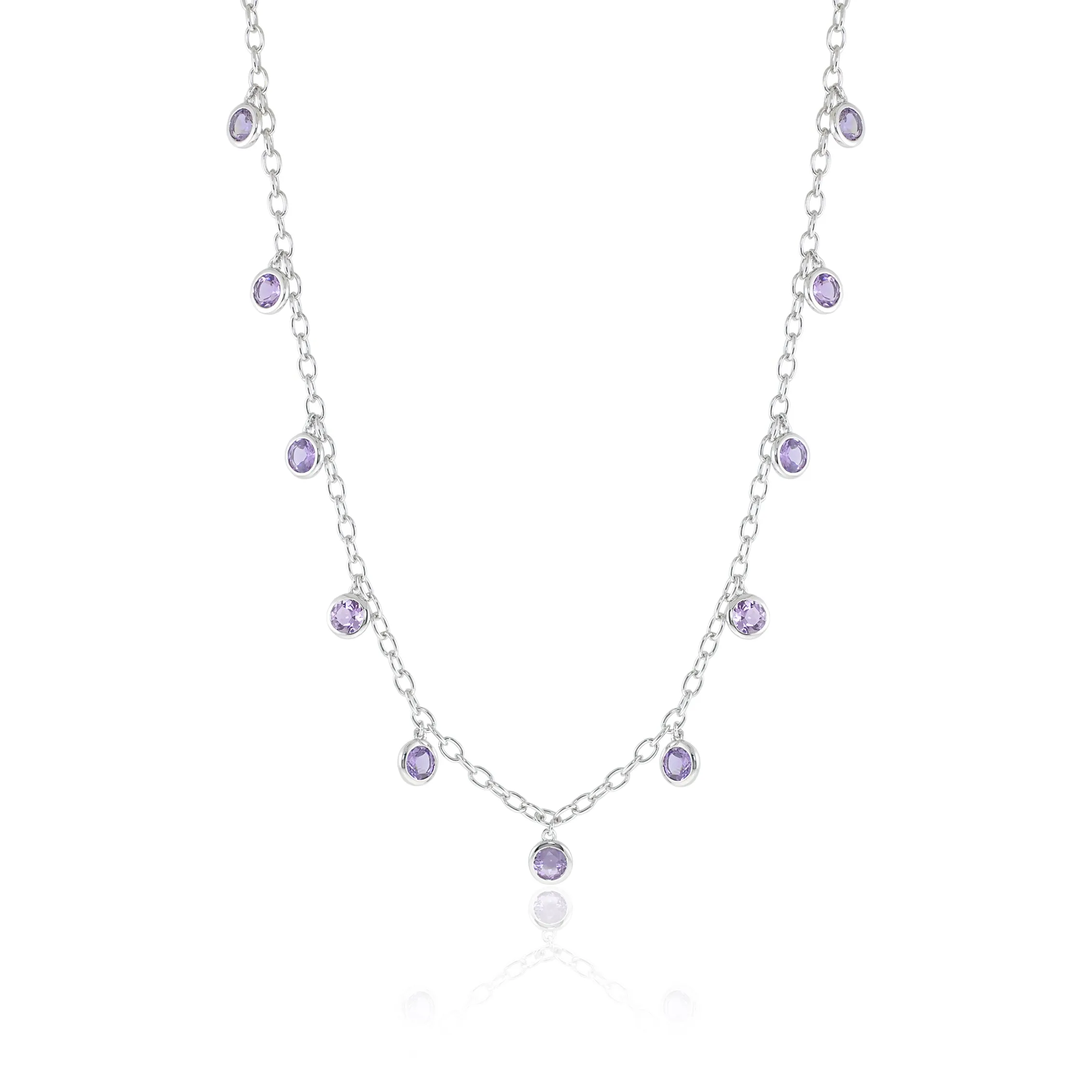 Amethyst Dewdrops Necklace