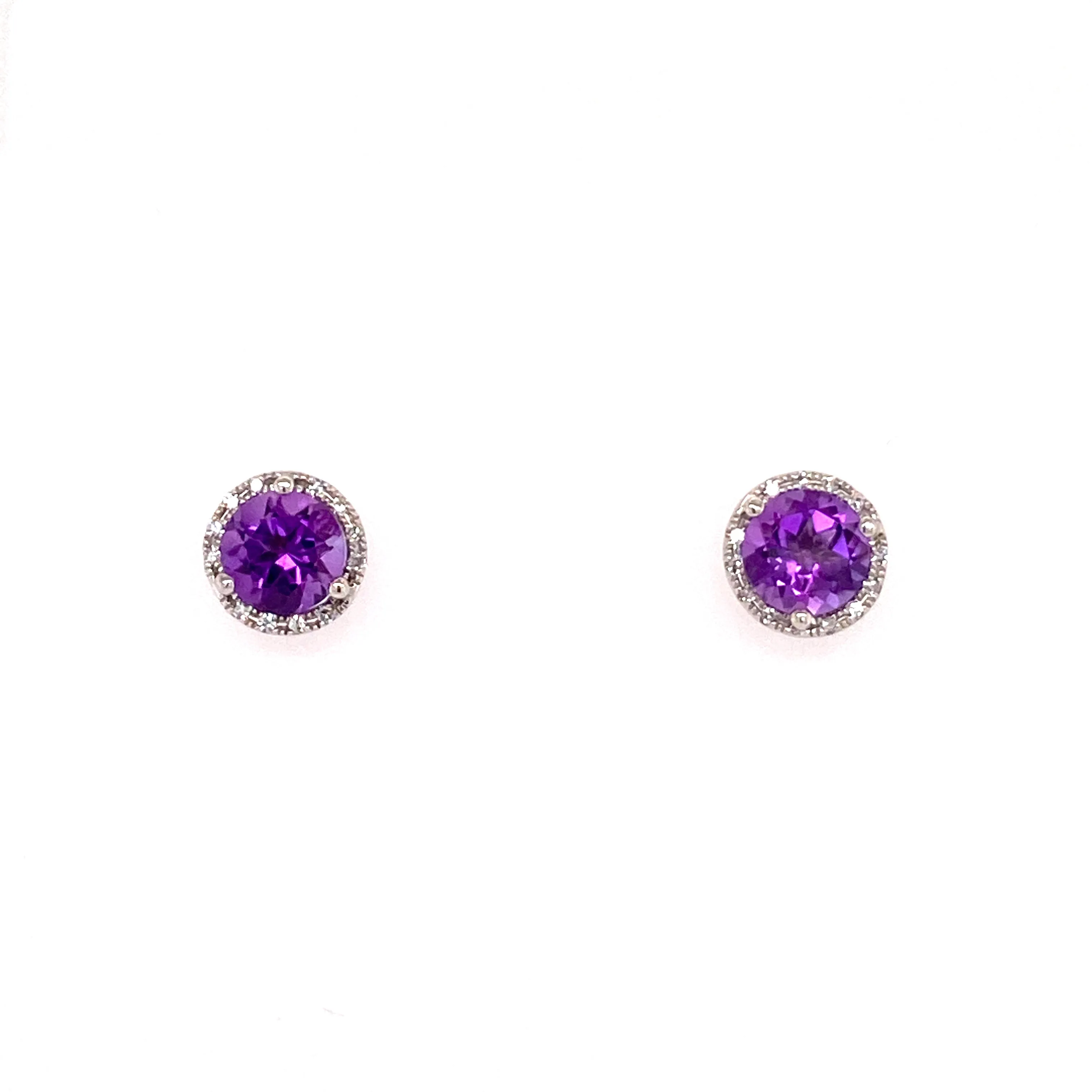 Amethyst studs