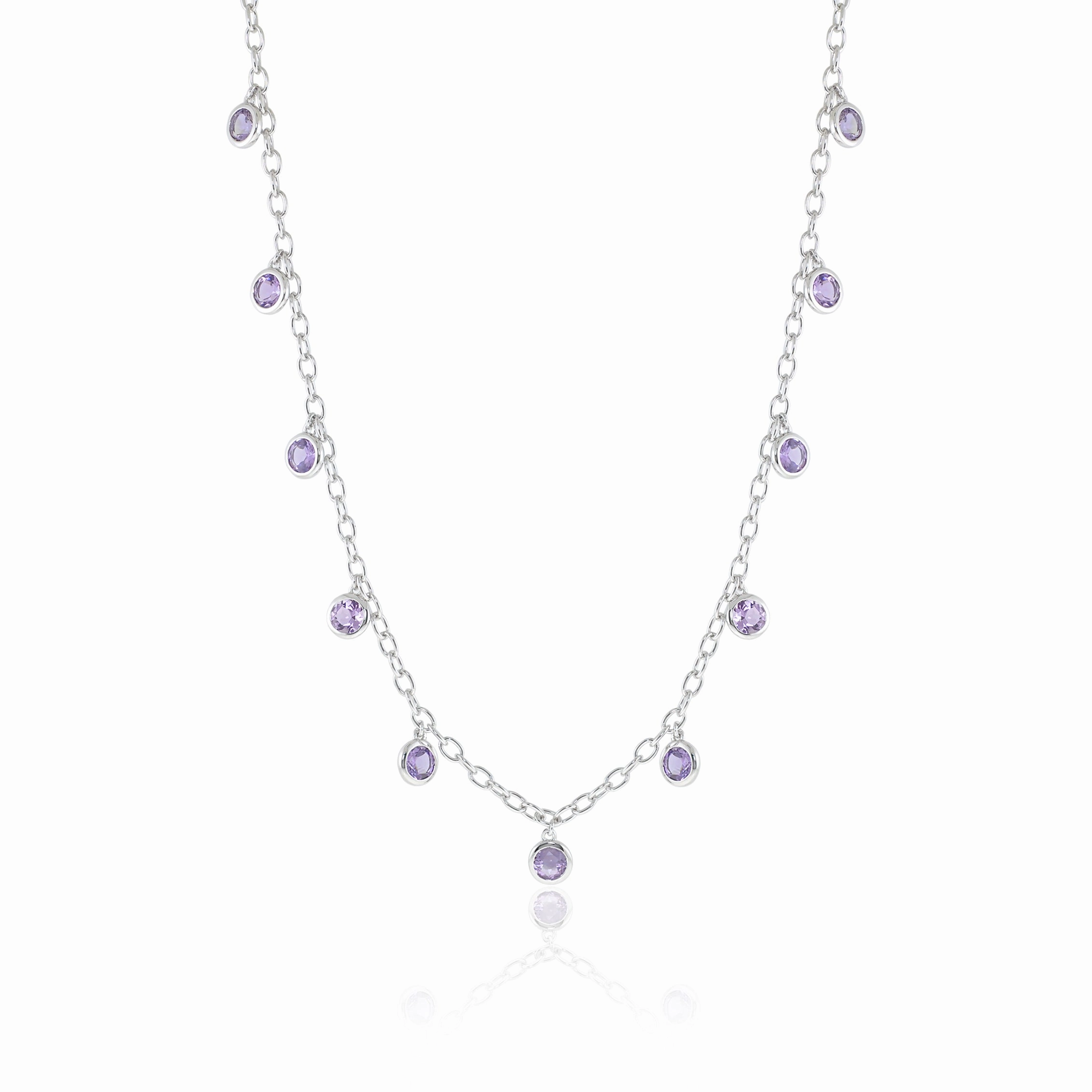Amethyst Dewdrops Necklace