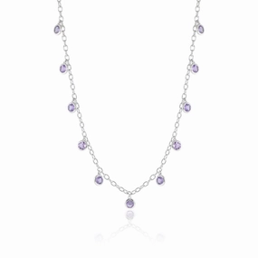 Amethyst Dewdrops Necklace