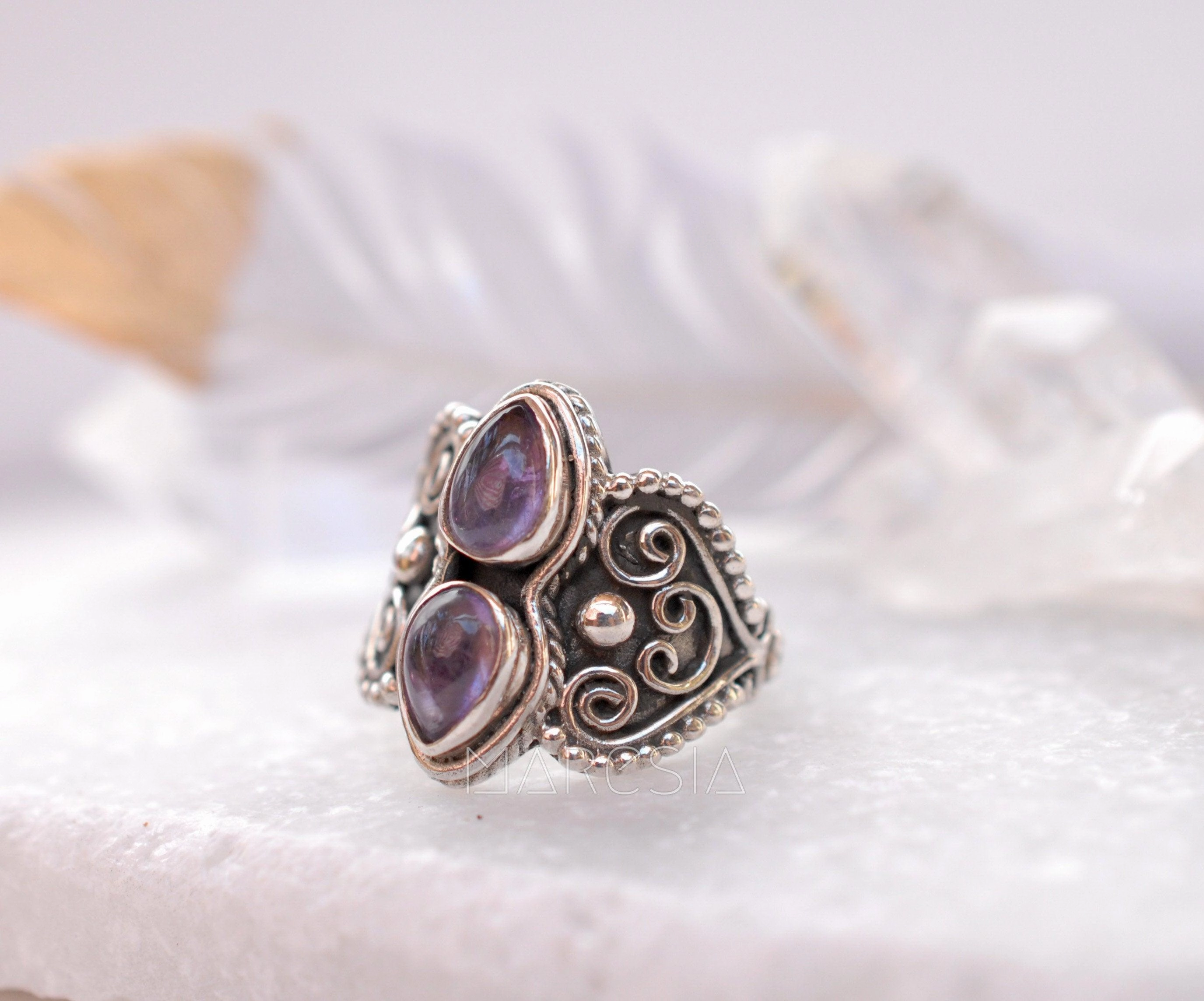 Amethyst Ring ~ Sterling Silver 925 ~ MR106A