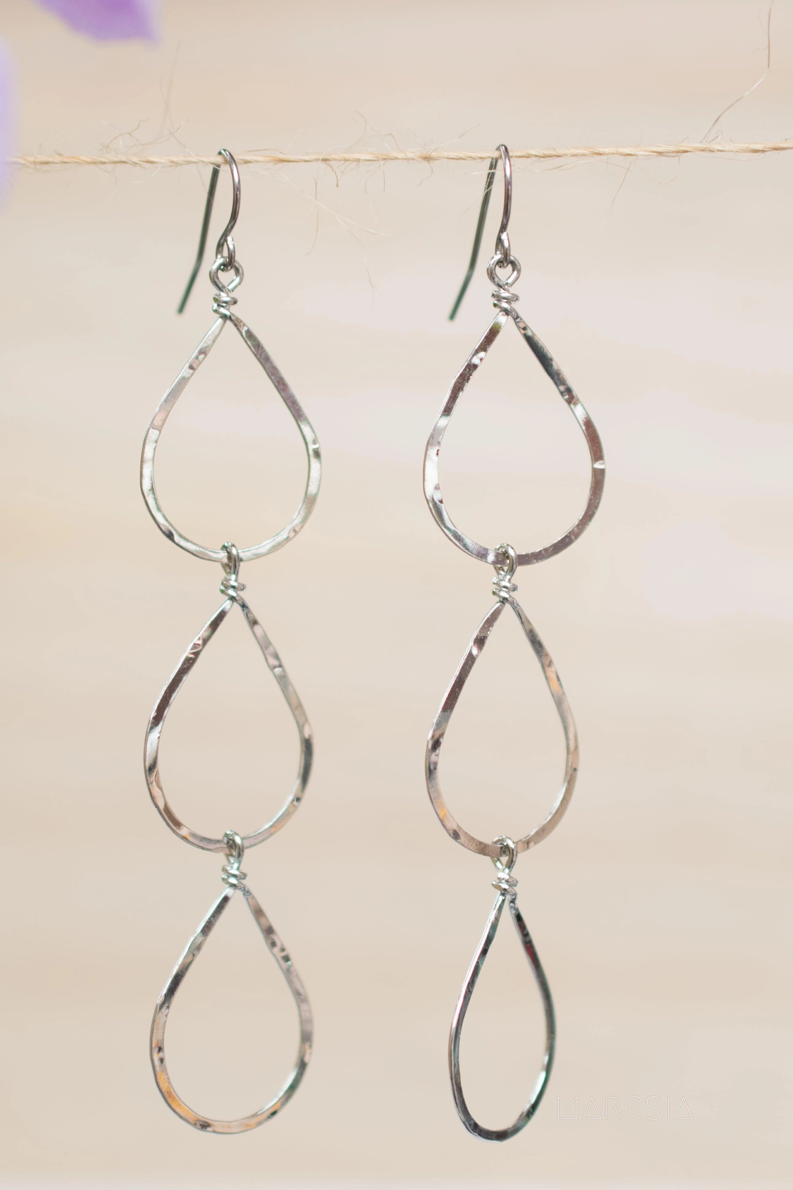 Ana Paula Tear Drop Earrings ~Gold Plated or Silver Plated ~ SME008