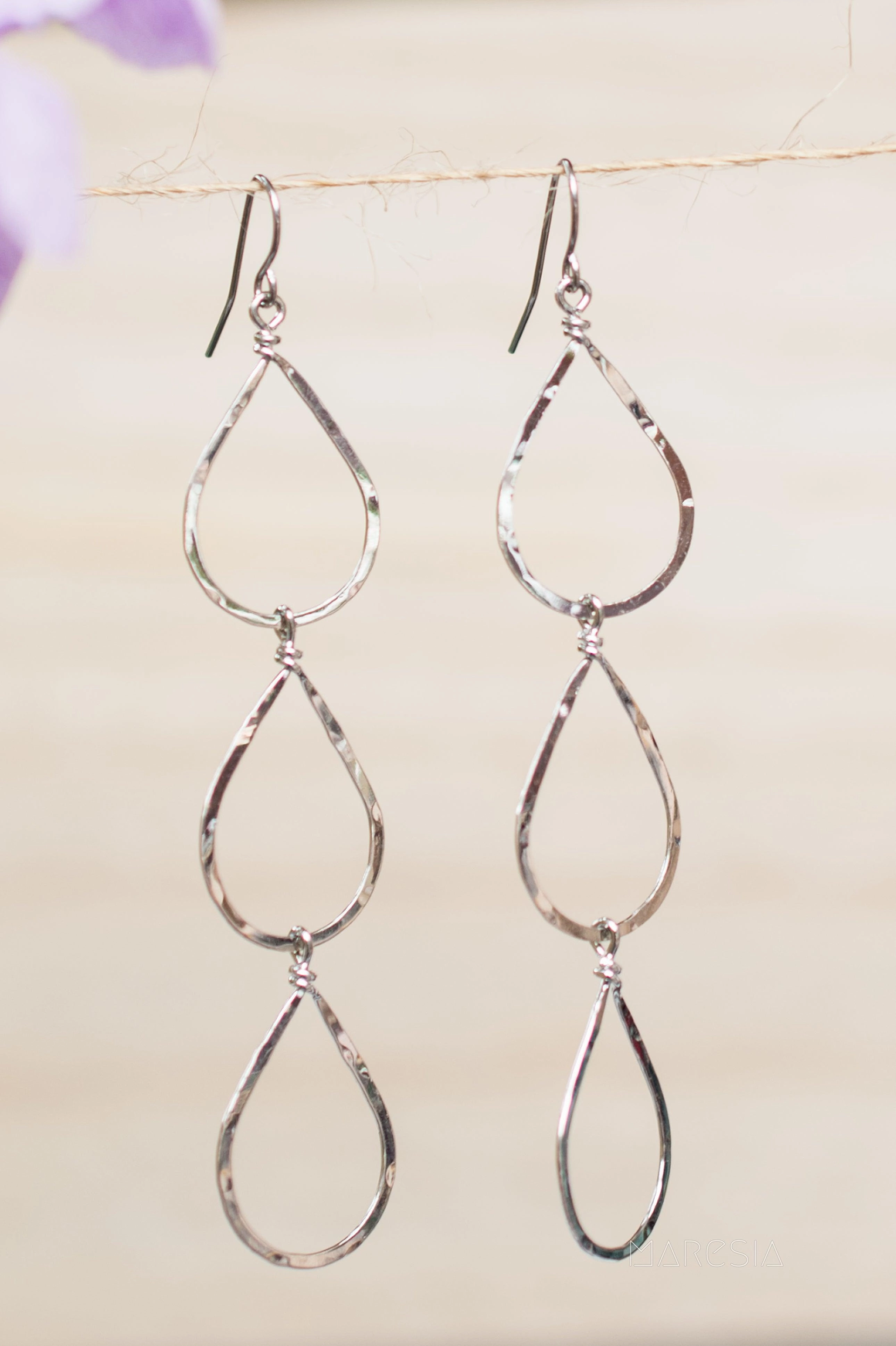 Ana Paula Tear Drop Earrings ~Gold Plated or Silver Plated ~ SME008