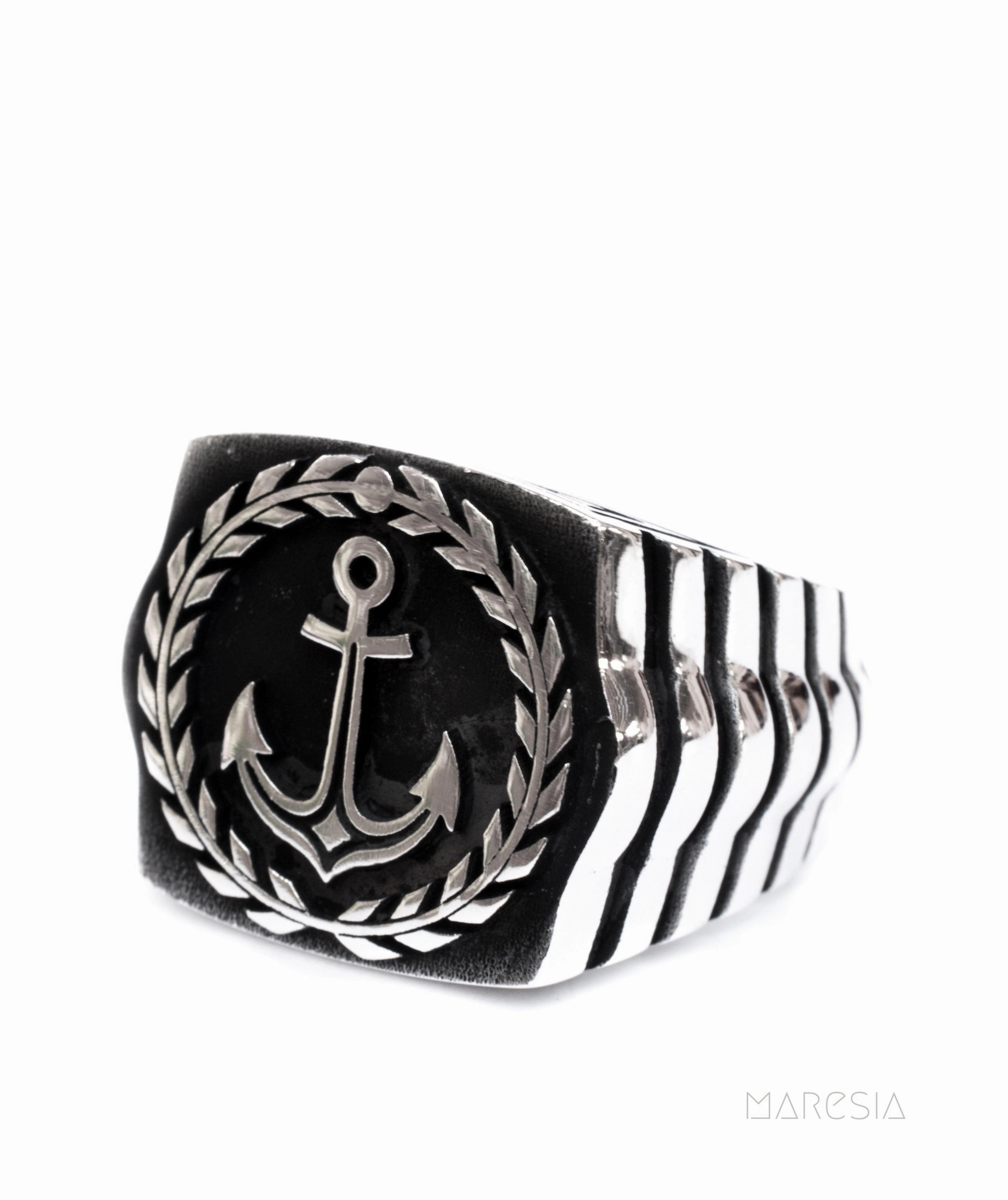 Anchor Men's Ring ~ Sterling Silver 925 ~