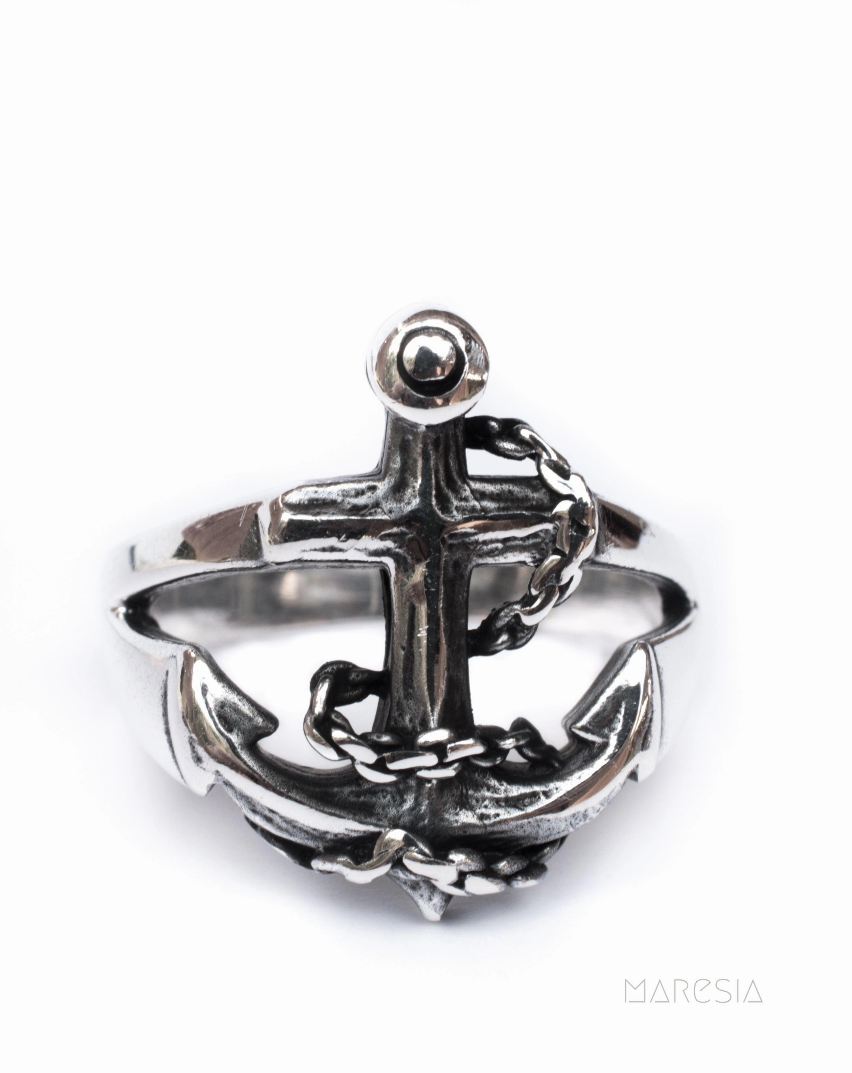 Anchor Men's Ring ~ Sterling Silver 925 ~
