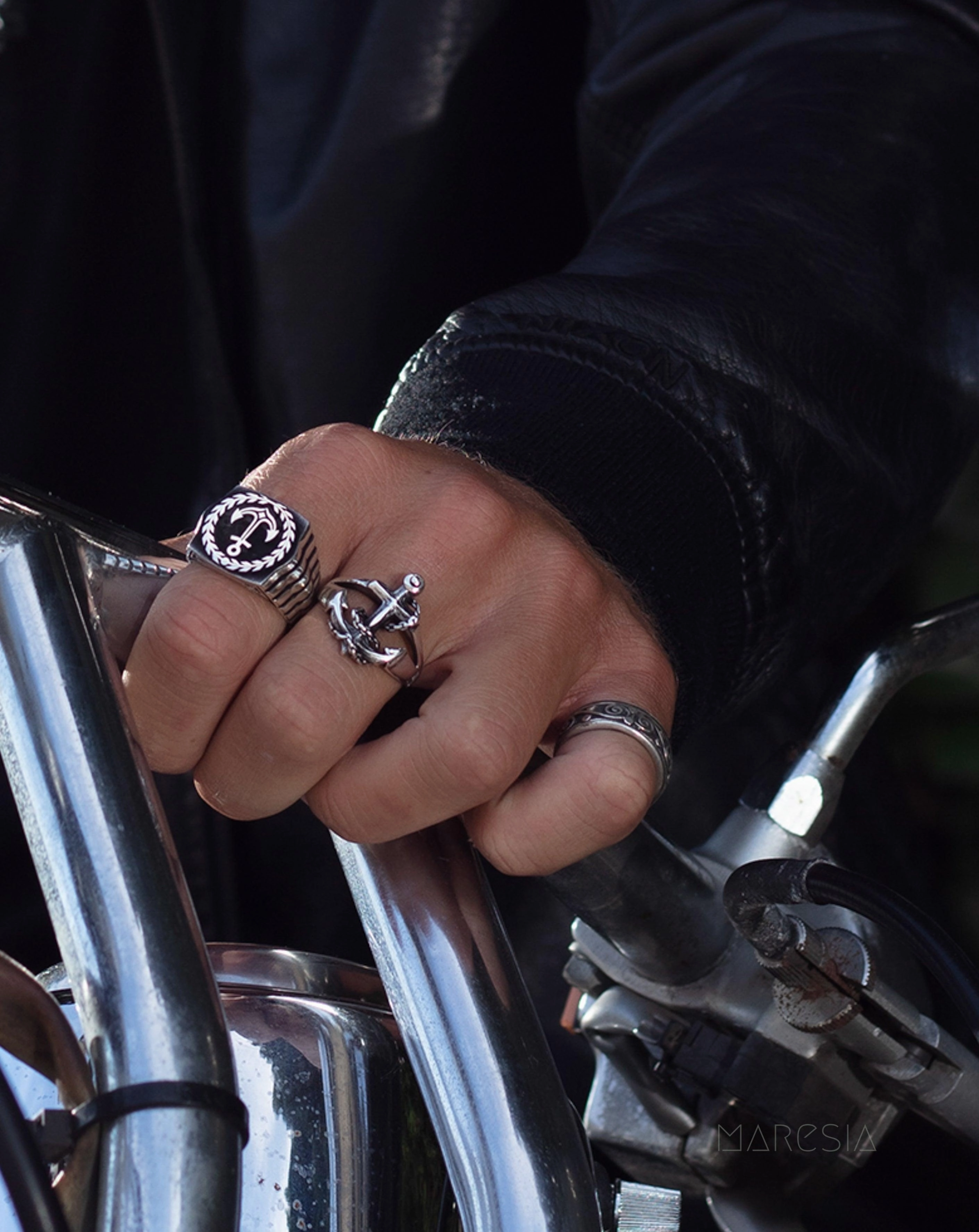 Anchor Men's Ring ~ Sterling Silver 925 ~