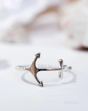 Anchor Ring~ Sterling Silver 925~ SMR090
