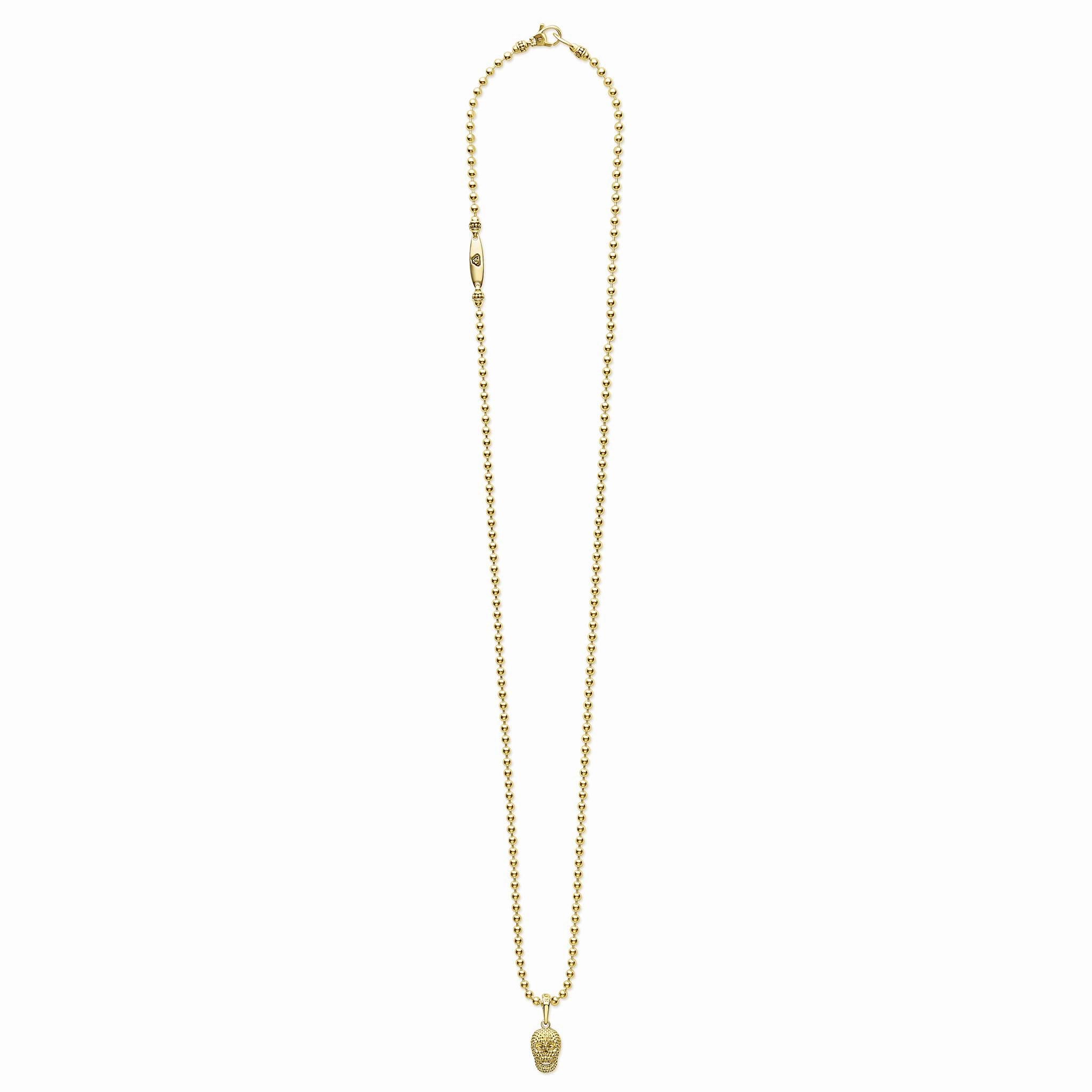 Anthem 18K Gold Skull Amulet Necklace