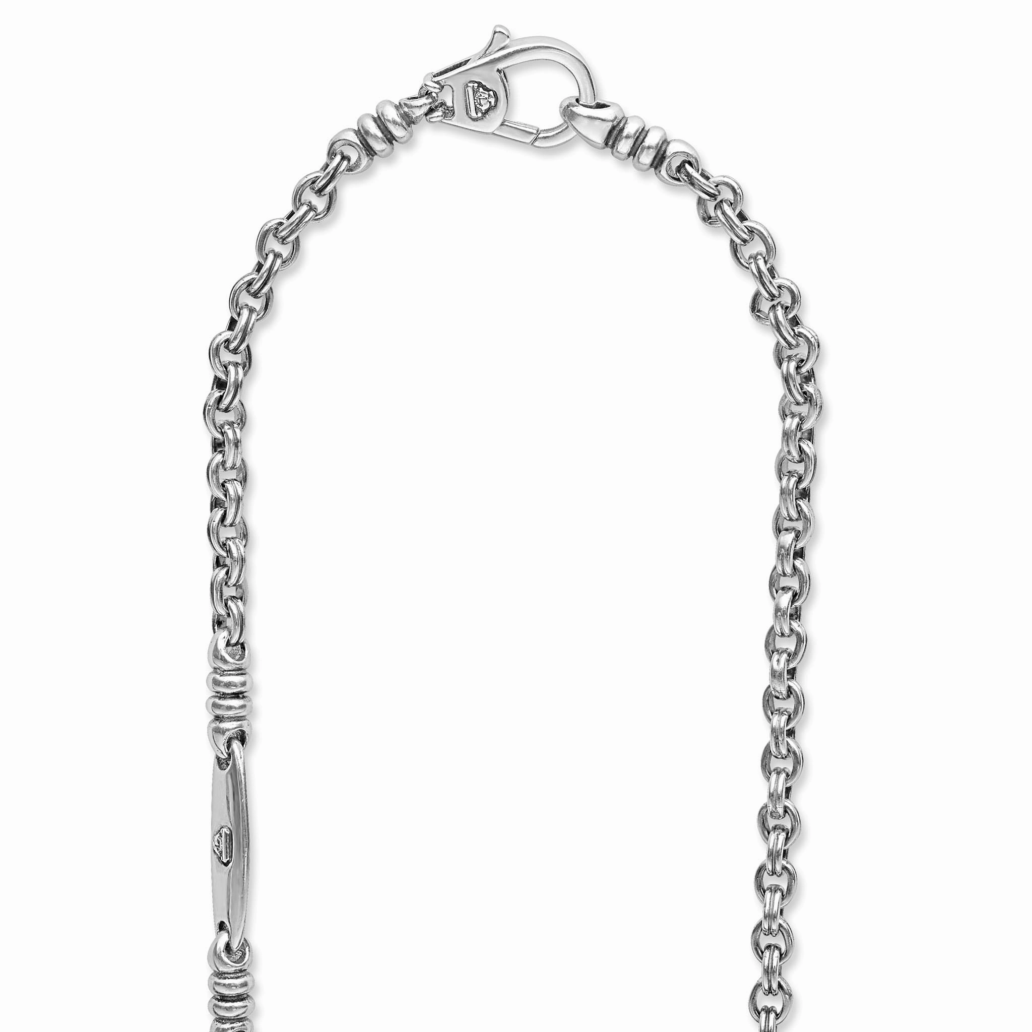 Anthem Black Agate Long Horn Amulet Necklace