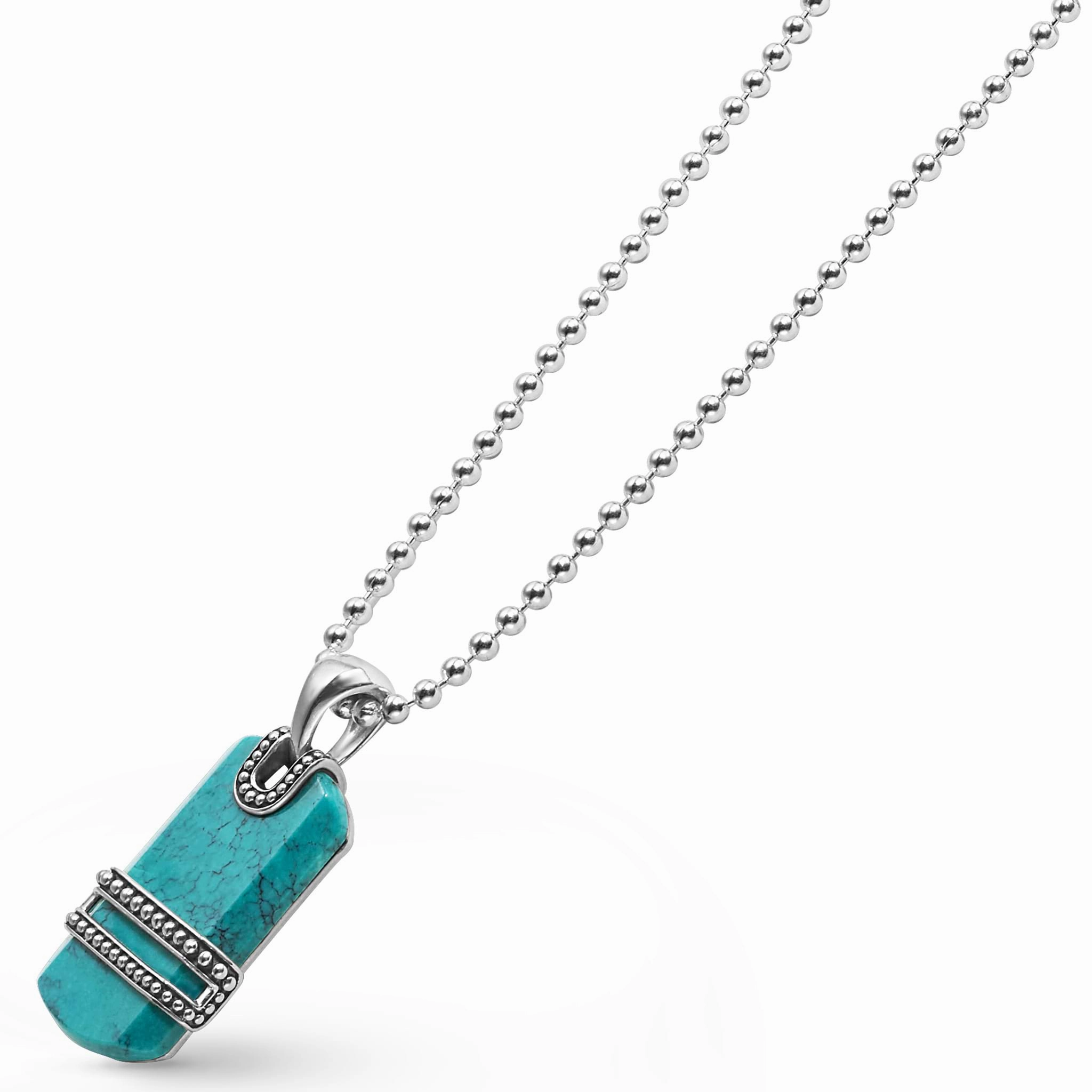Anthem Black Turquoise Tag Amulet Necklace