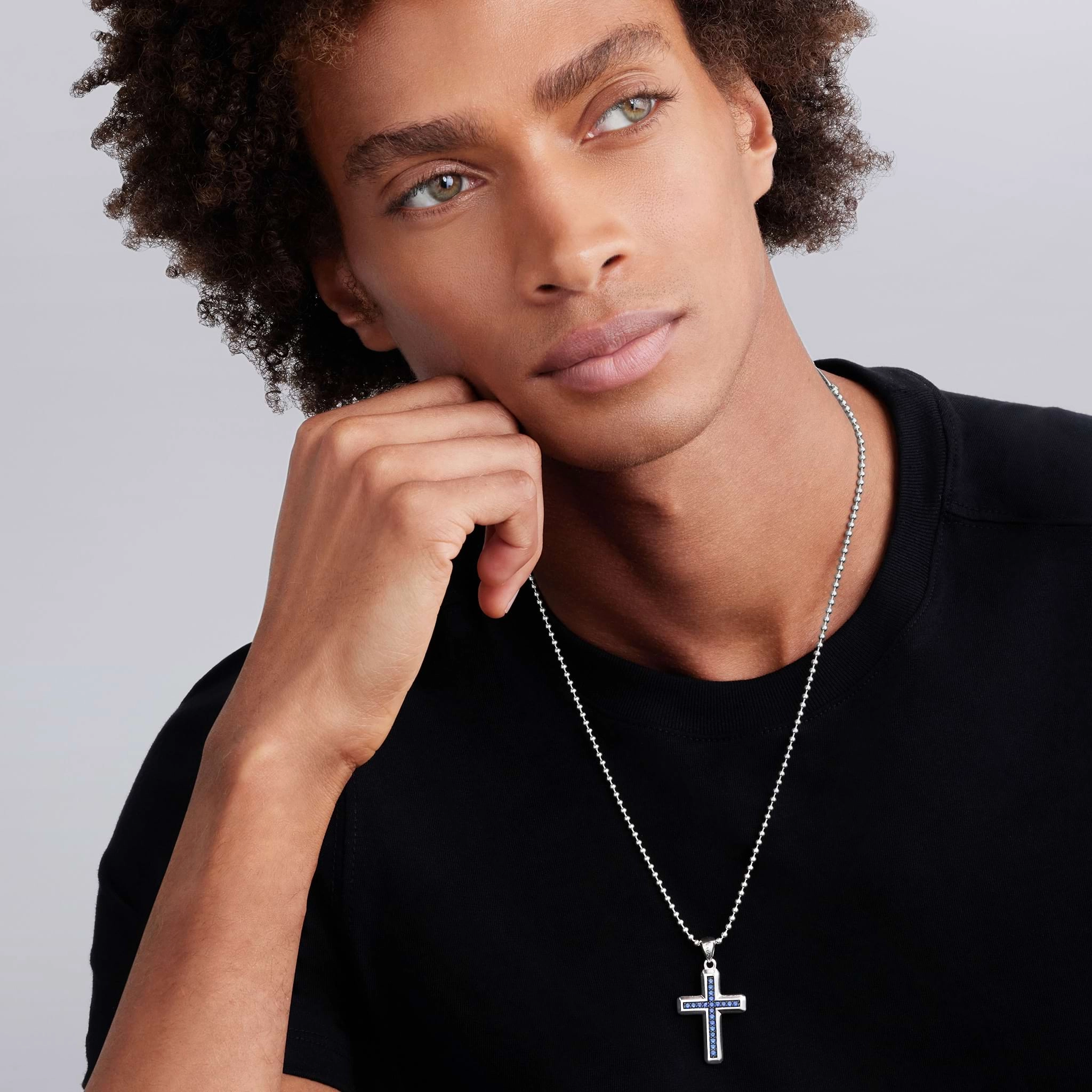 Anthem Blue Sapphire Cross Amulet
