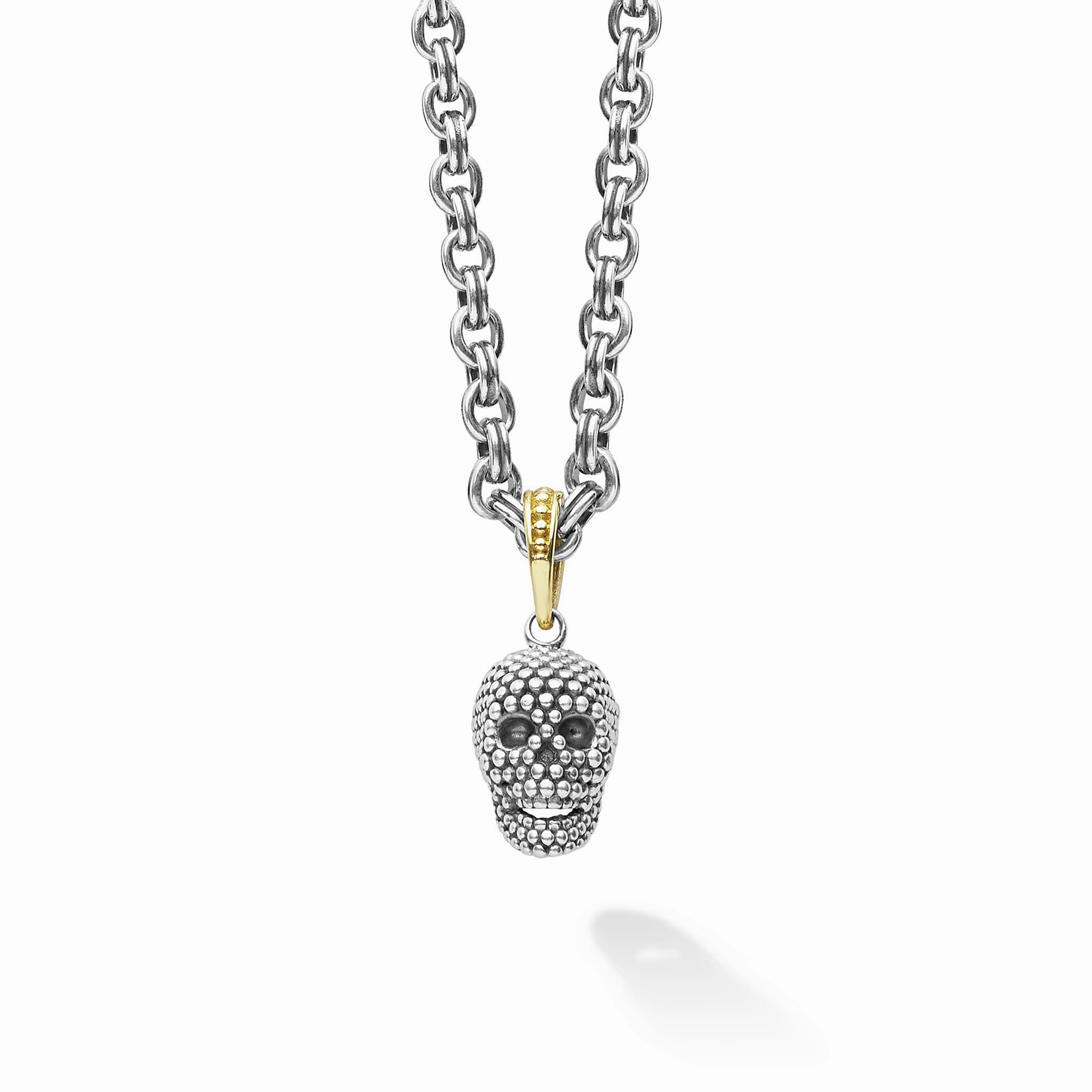 Anthem Caviar Beaded Skull Amulet Necklace