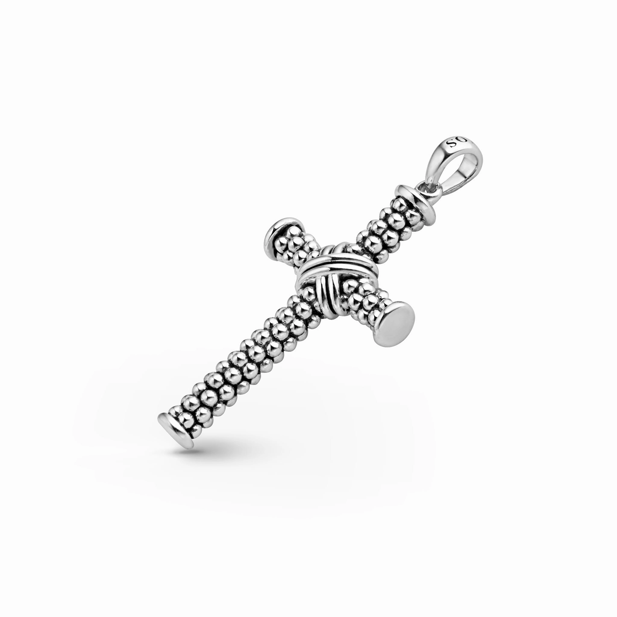Anthem Caviar Beaded X Cross Amulet
