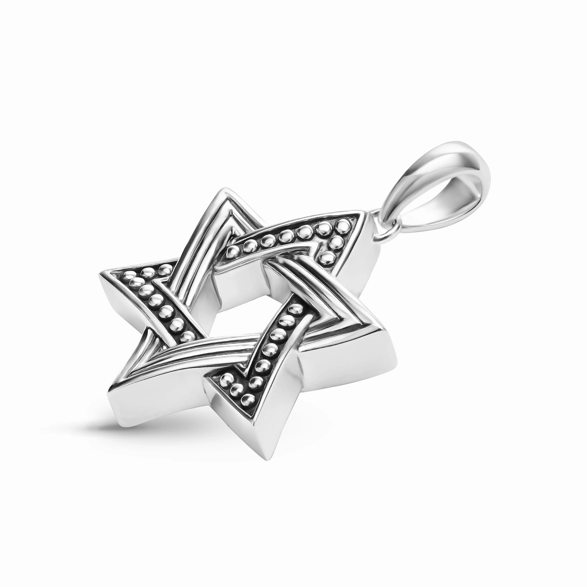 Anthem Large Silver Star of David Amulet