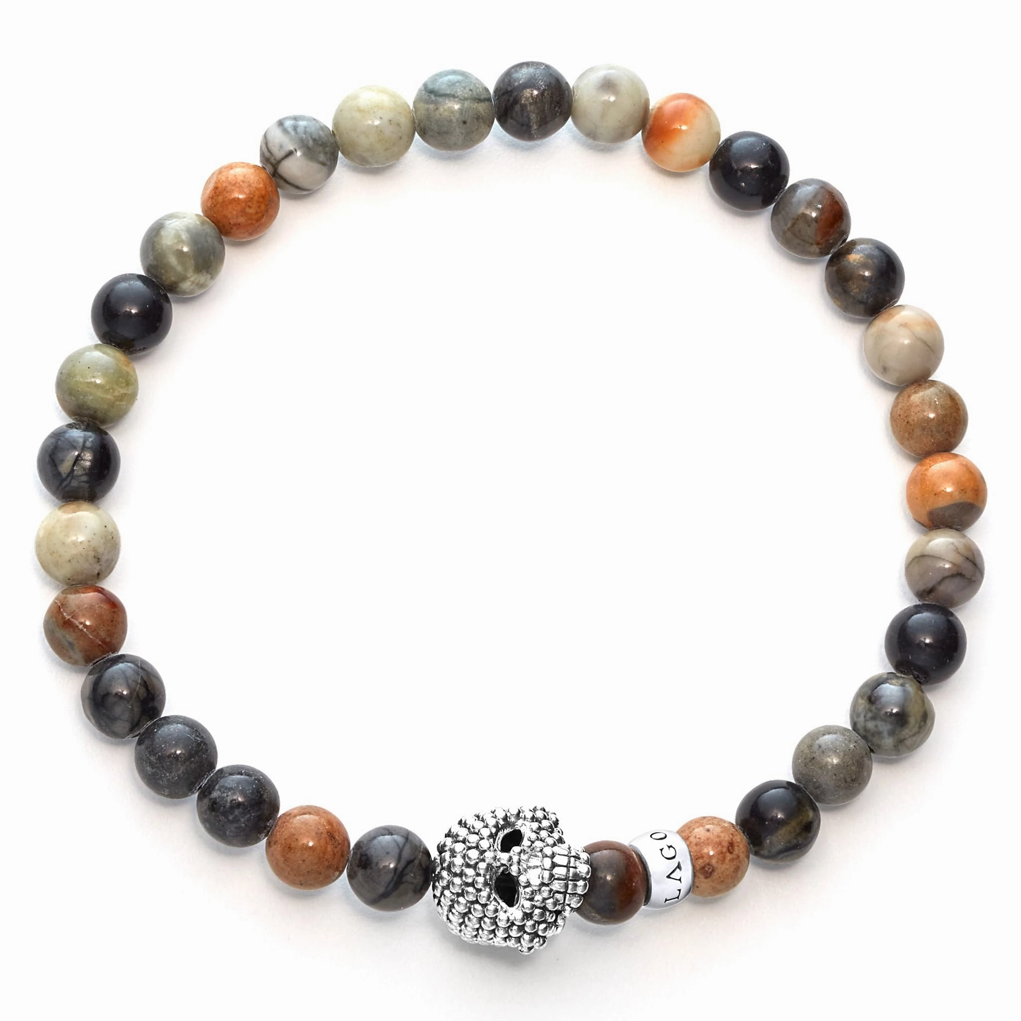 Anthem Picasso Jasper Skull Bracelet