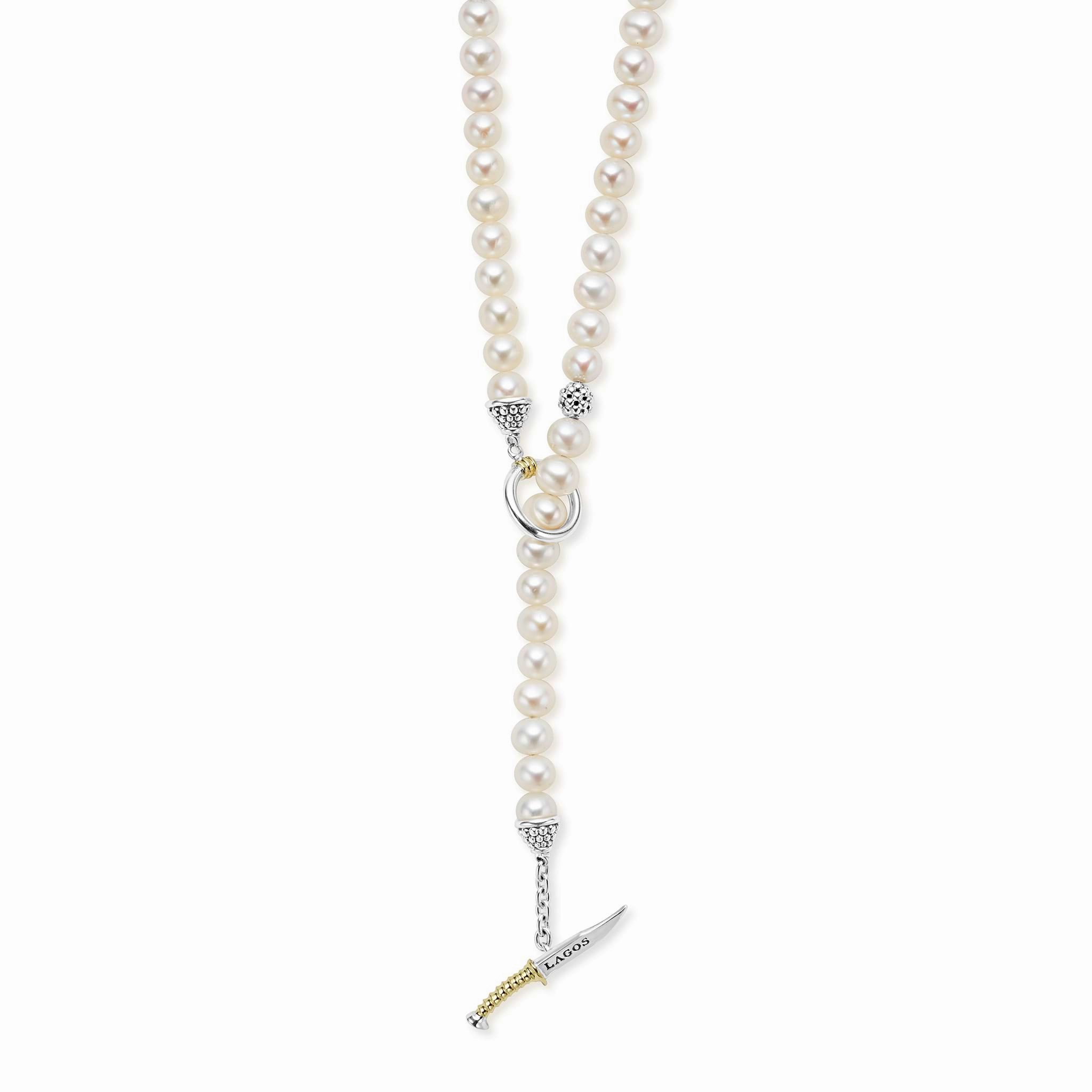 Anthem Silver Station Pearl Necklace