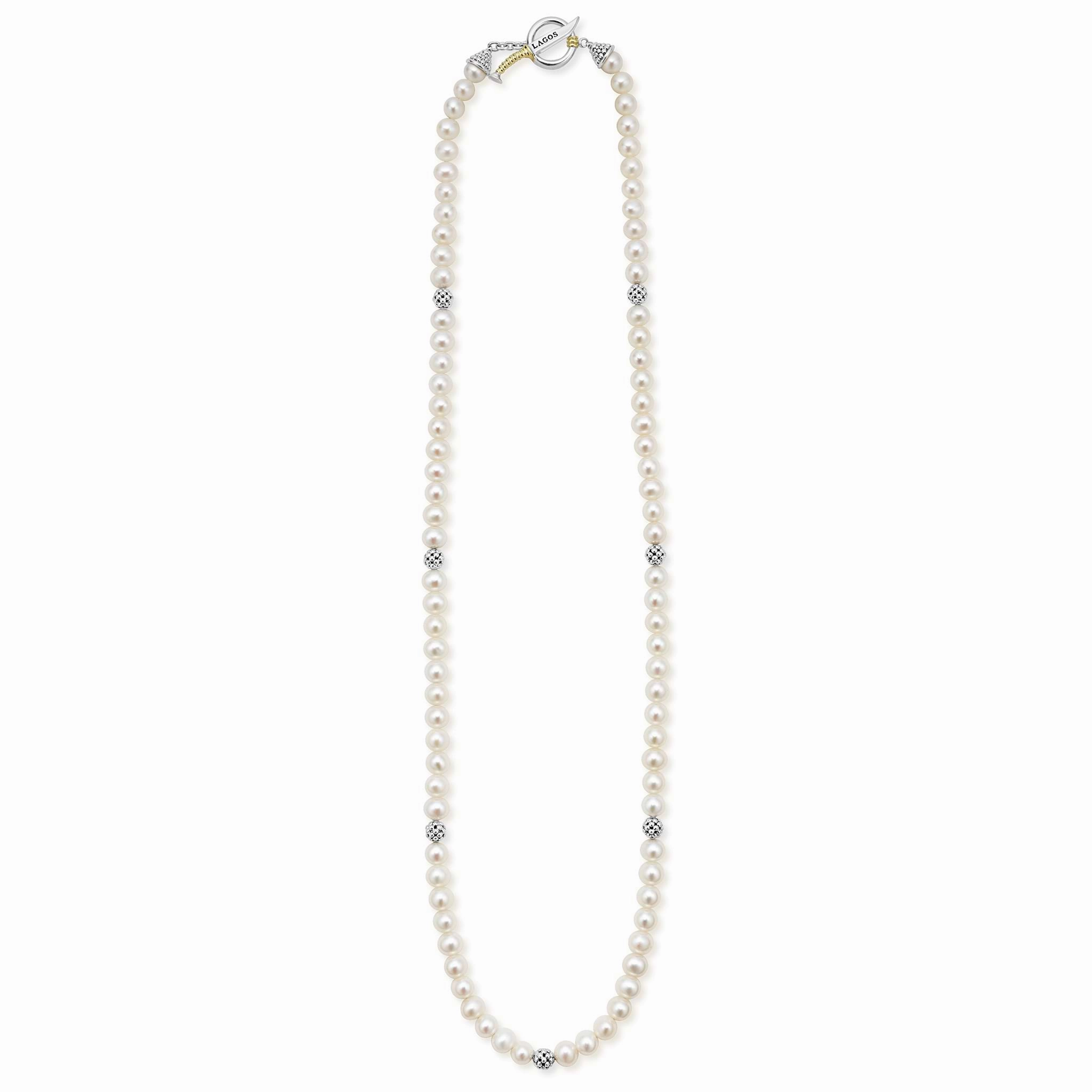 Anthem Silver Station Pearl Necklace